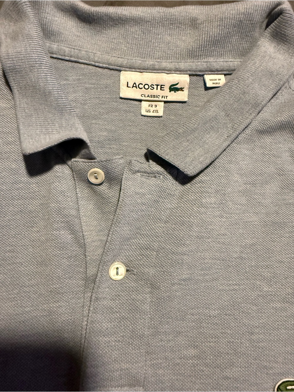 Lacoste Classic Fit Polo Shirt in Light Gray